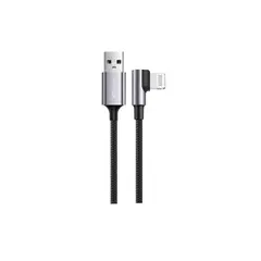 MOTOMO - Cable Carga y Datos Usb-C A Lightning PD 20w L90° Negro trenzado