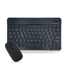GENERICO - Pack Teclado 12 " y Mouse Bluetooth Para Tablet iPad letra Ñ - Negro