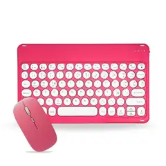 GENERICO - Pack Teclado 2.0 10 " y Mouse Bluetooth Tablet iPad letra Ñ - Sandía