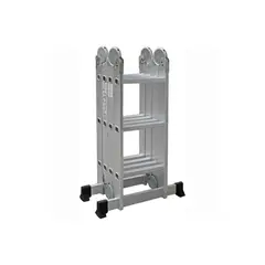 GENERICO - Escalera articulada de aluminio 3,4 metros 150kg 12 peldaños