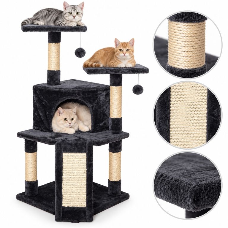 EVERSO Rascador Árbol para Gatos Multifuncional de 102 cm