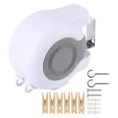 ATURE - Cuerda Para Tender Extensible De 13m Doble Línea + 6 Pinzas