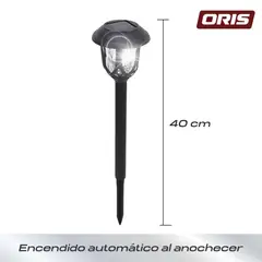 ORIS - Set 4 Luces Solares Estaca Patio Jardin Exterior