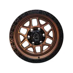 GENERICO - Juego de Llantas 16X8 6x1397 Et0 Bronze+Matt Black lip H019