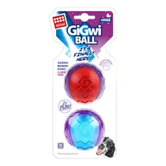 GIGWI - Pelota Juguete Para Perros Squeak 2 Unidades Talla M Mixto
