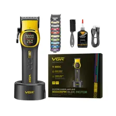 VGR - Máquina Cortar Pelo Barberia Clipper V-885c Profesional Color Amarillo