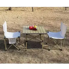 BABYLUNA - Set Comedor Camping incluye Mesa Más 2 Sillas Plegables Reforzadas