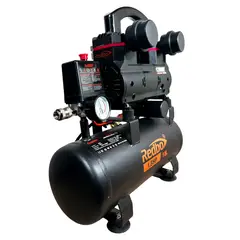 REDBO - Compresor de Aire Libre de Aceite ACN-1280 "Silent Air 10" (10L, 1.8 HP, Bajo Ruido)