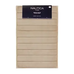 NAUTICA - Alfombra de baño 50x80cm coralina ultra suave beige