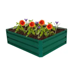GENERICO - Bancal Huerto Galvanizado Verde 80X60X30 Cm Rectangular