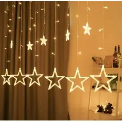 GENERICO - Luces De Navidad Cascadas Luna Estrella