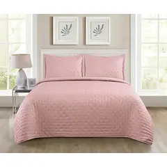 ILLUSIONS - Quilt Roma King Temporada Primevera -verano Rosa