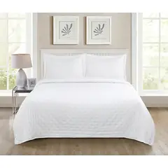 ILLUSIONS - Quilt Roma King Temporada Primevera -verano Blanco