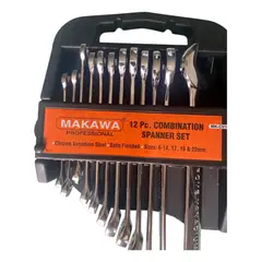 MAKAWA - Set Juego 12 Llaves Punta Corona MK-CV12P