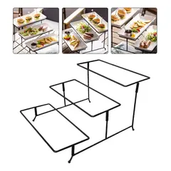 KINDA NICE - Estante De Exhibición De Alimentos De Metal De Tres Capas