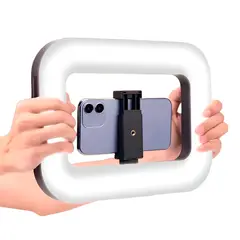 GENERICO - Mushovi Estabilizador Portátil CelularCámara Luz LED Bicolor 8000mAh CRI 96+ Negro