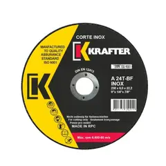 KRAFTER - Set 5 Disco De Corte Metal 9 X 2.0mm Negro