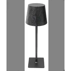 GENERICO - Lámpara De Escritorio De Mesa Luz Led Táctil Diseño Elegante Estructura Negro Pantalla Blanco