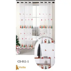 GENERICO - VISILLOS CON DISEÑOS BORDADOS NAVIDEÑOS PACK DE 2