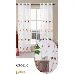 GENERICO - VISILLOS CON DISEÑOS BORDADOS NAVIDEÑOS PACK DE 2