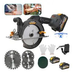 EVERSO - Sierra Circular Profesional 2 Baterías 48v Motor Brushless