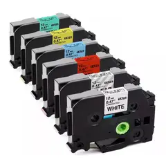 ATURE - 6pcs Cinta Rotuladora Para Brother Tze-231 Alternativa