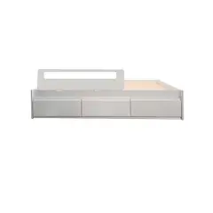DECORACION CREATIVA - Cama Infantil Montessori 3 cajones 1 Plaza - Linea Minimal Blanca