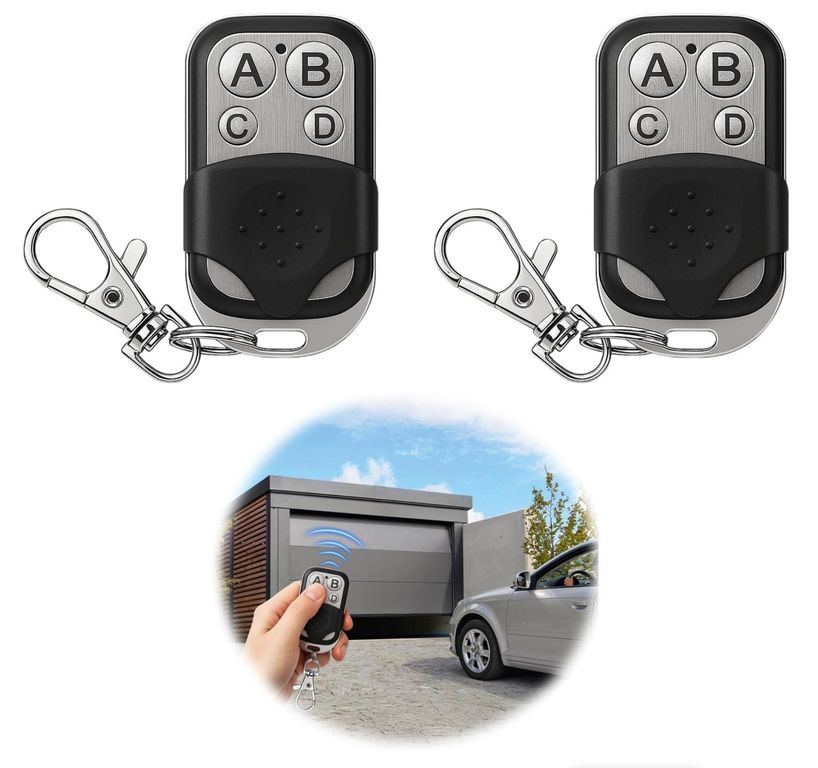 2pcs Controles Remoto Universal Puertas Automáticas 433mhz