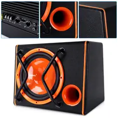 GENERICO - Subwoofer K-fox 1500w Amplificado + Kit Instalación Karvas
