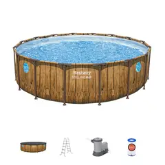BESTWAY - Piscina Redonda SteelPro Max con ventana 4.88MX1.22M