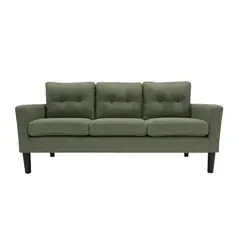 RELAN - Sofá 3 Cuerpos Sutri Sillón Capitoné Verde