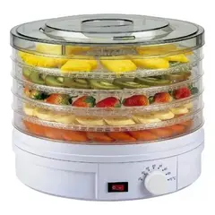 GENERICO - Deshidratador De Alimentos Food Blanco 5 Niveles