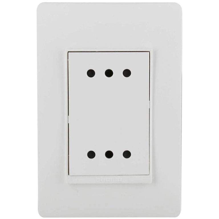 Tomacorriente Doble 2P+T 10A Blanco Lúzica PU1213