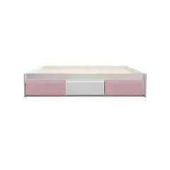 DECORACION CREATIVA - Cama Infantil/Juvenil tres cajones 1.5 Plazas - Linea Minimal Rosapastel-blanco-Rosapastel