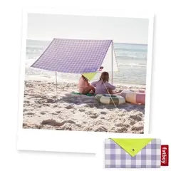 FATBOY - Sombrilla Quitasol Portable Miasun - Vichy - Cuadriculado Violeta y Blanco