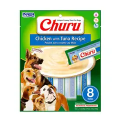 INABA - Churu Perro Sabor Pollo y Atún 8 Tubos