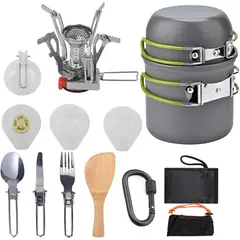 BLUEDREAMER - Juego de Cocina para Acampar Juego de Utensilios de Cocina