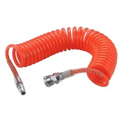 GENERICO - Manguera Espiral Para Compresor De Aire 9mts Con Acoples