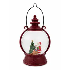 WAKESHOME - Farol Navideño Decorativo Musical Con Luces y Copos De Nieve