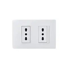 BTICINO - Enchufe Doble 2P+T 10-16A Bipaso Blanco Armado Luzica