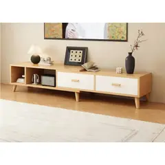 GENERICO - Rack TV Moderno De Melamina Con Cajones 120-198x40x30cm