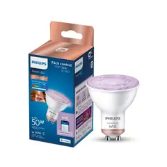 PHILIPS - Ampolleta Dicróico inteligente LED PAR16 GU10 50W - Luz Regulable y Control Inteligente