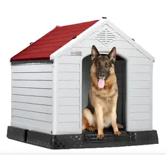 GENERICO - Casa De Plástico Exterior Térmica Raza Grande 97cm Color Rojo