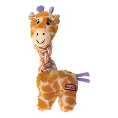 KONG - Juguete Para Perro Peluche Twists Knots Squeak Talla Ml Naranja Jirafa