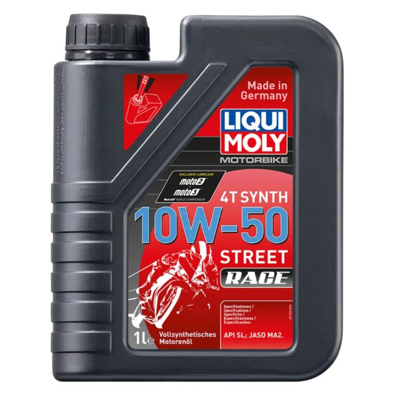 Aceite Motor para Moto 10w50 Sintetico 4T Street Race 1L
