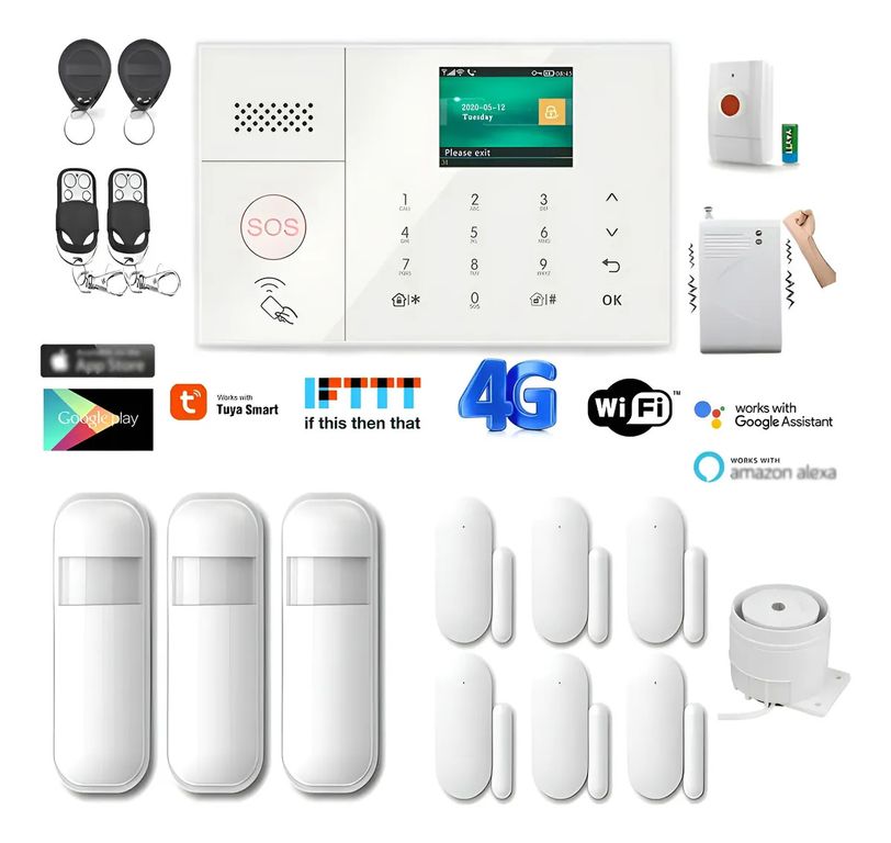 Alarma G30 Wifi Gsm 4g Para Alexa Googlehome Kit Económic
