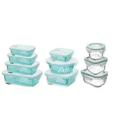 ALLEGRA - Set 10 Contenedores Hermeticos Recipiente Vidrio