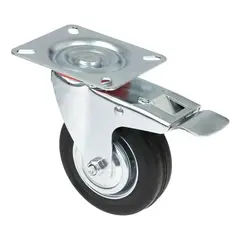 GENERICO - Rueda Giratoria Negra Ruedas Industriales Rueda Multiusos