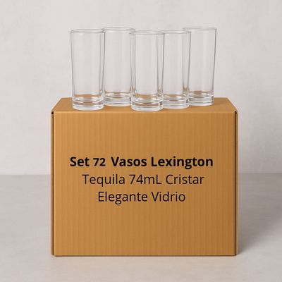Cristar Set 72 Vasos Licor Lord 54Ml De Vidrio Elegante