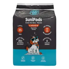SUNIPET - Sunipads Sabanillas Neutraliza Olores Con Carbón 60x90cm 35u